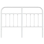 Metal Headboard White 150 cm
