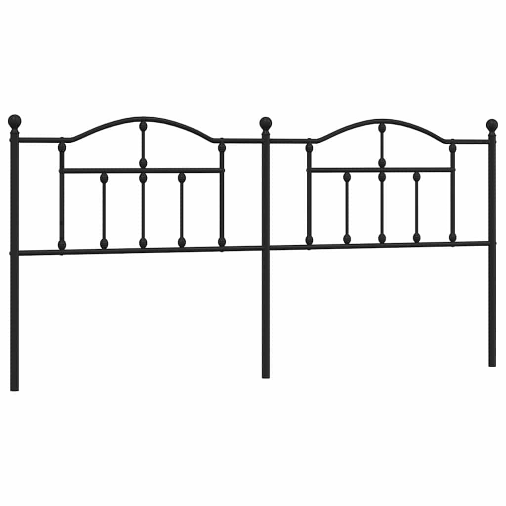 Metal Headboard Black 193 cm