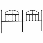 Metal Headboard Black 193 cm