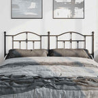 Metal Headboard Black 193 cm