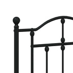 Metal Headboard Black 193 cm