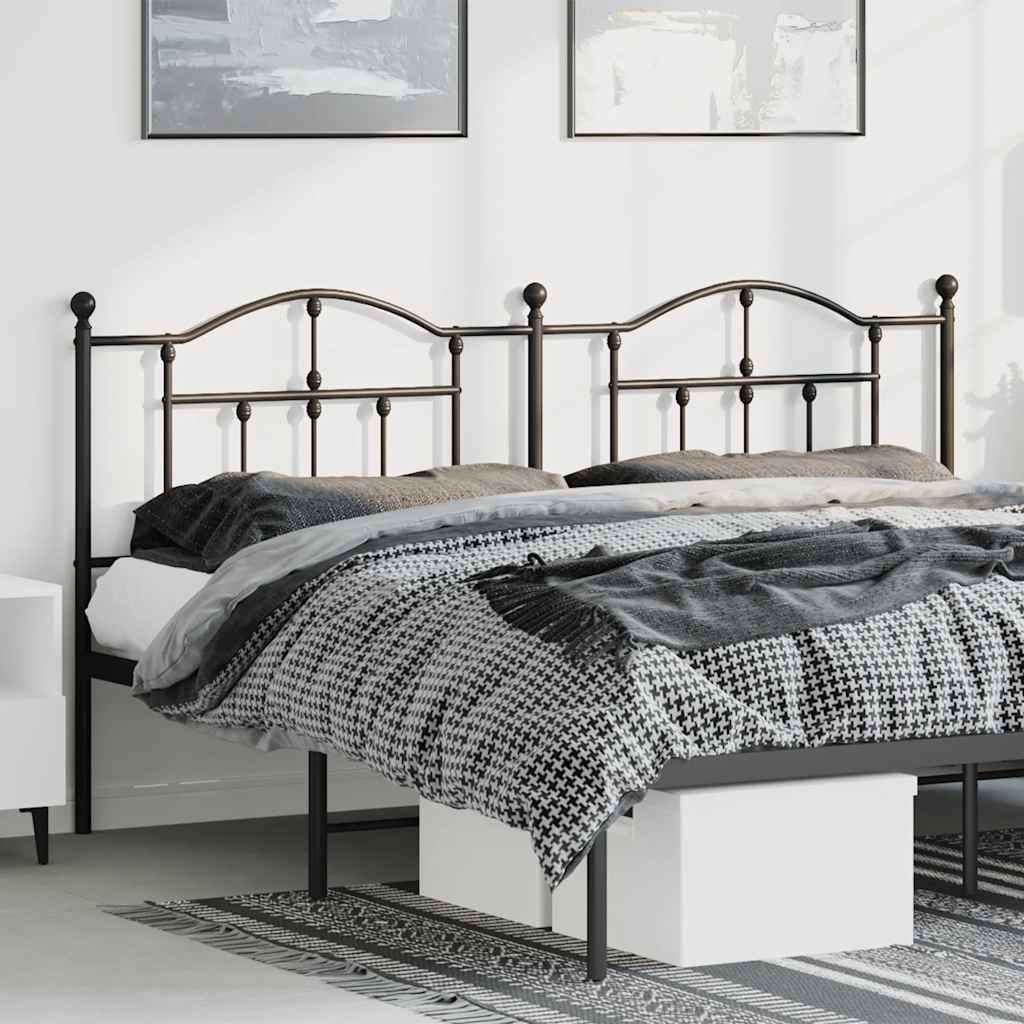 Metal Headboard Black 193 cm