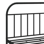 Metal Bed Frame without Mattress with Footboard Black 180x200cm