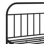 Metal Bed Frame without Mattress with Footboard Black 183x213cm