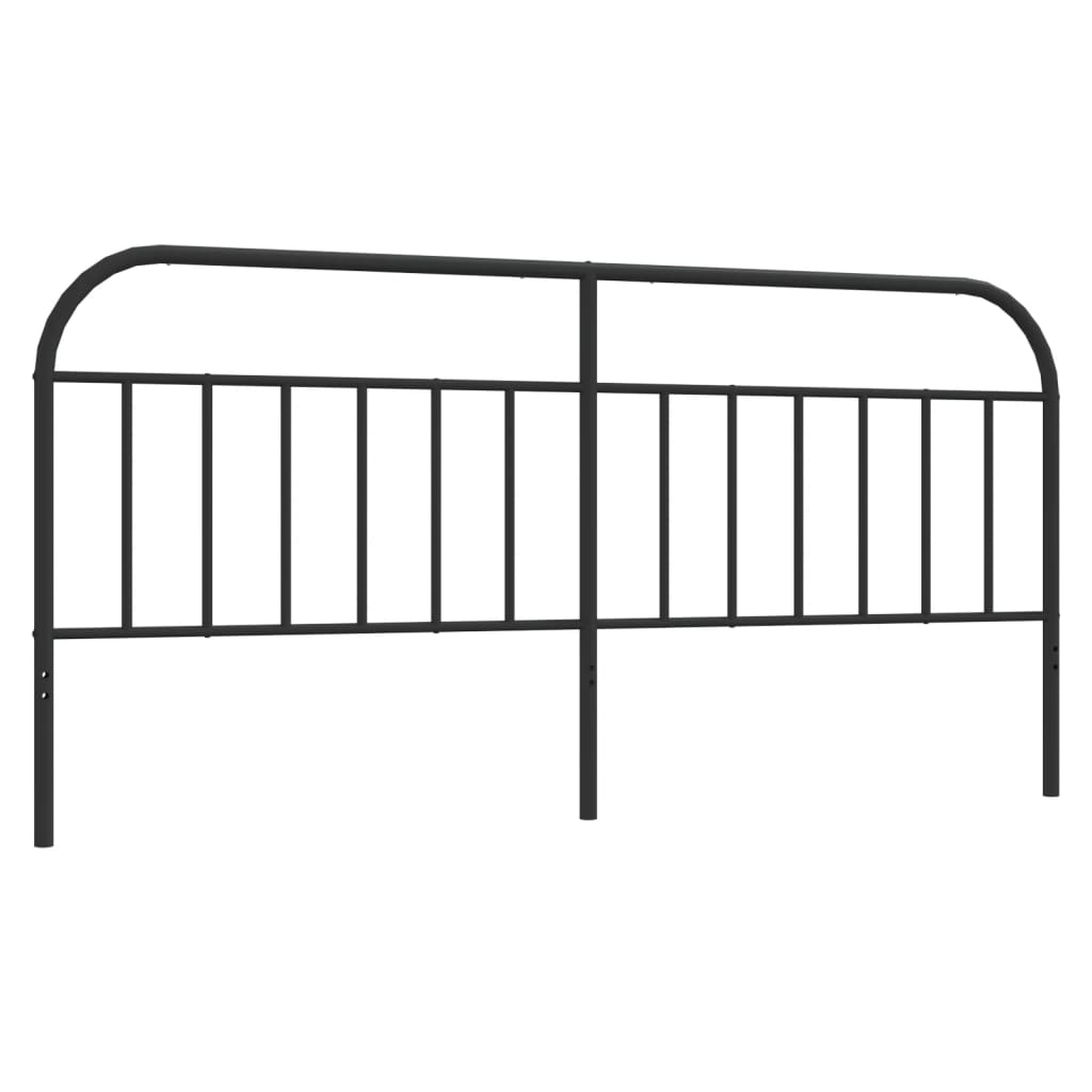Metal Headboard Black 200 cm