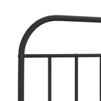 Metal Headboard Black 200 cm