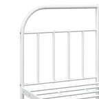 Metal Bed Frame without Mattress with Footboard White 160x200cm