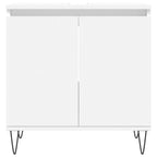 3 Piece Bathroom Cabinet Set White Engineered Wood