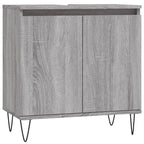 3 Piece Bathroom Cabinet Set Grey Sonoma Engineered Wood
