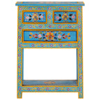 Sideboard Turquoise 55x30x76 cm Solid Wood Mango