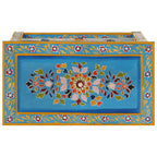 Sideboard Turquoise 55x30x76 cm Solid Wood Mango