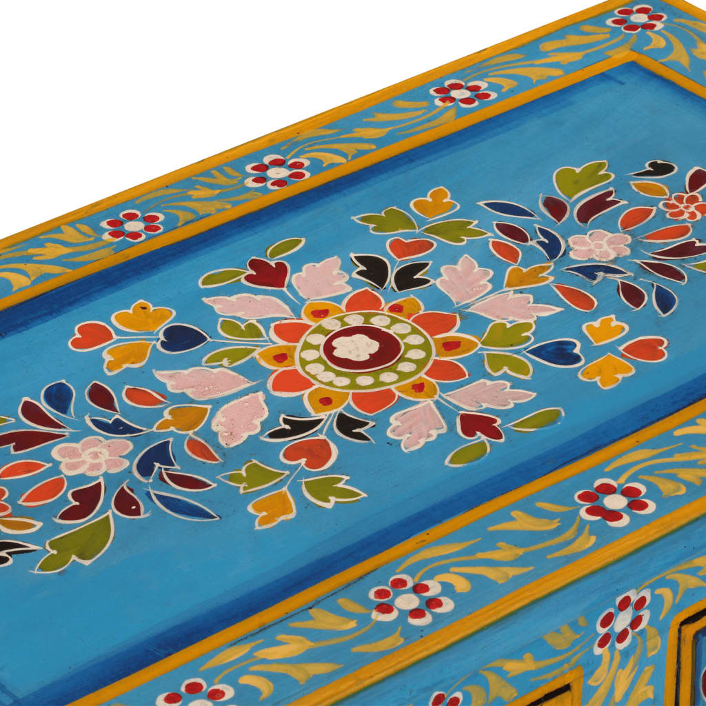 Sideboard Turquoise 55x30x76 cm Solid Wood Mango