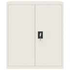File Cabinet White 90x40x105 cm Steel