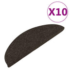 Stair Mats Self-adhesive 10 pcs Anthracite 56x17x3 cm