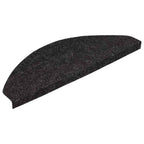 Stair Mats Self-adhesive 10 pcs Anthracite 65x22.5x3.5 cm
