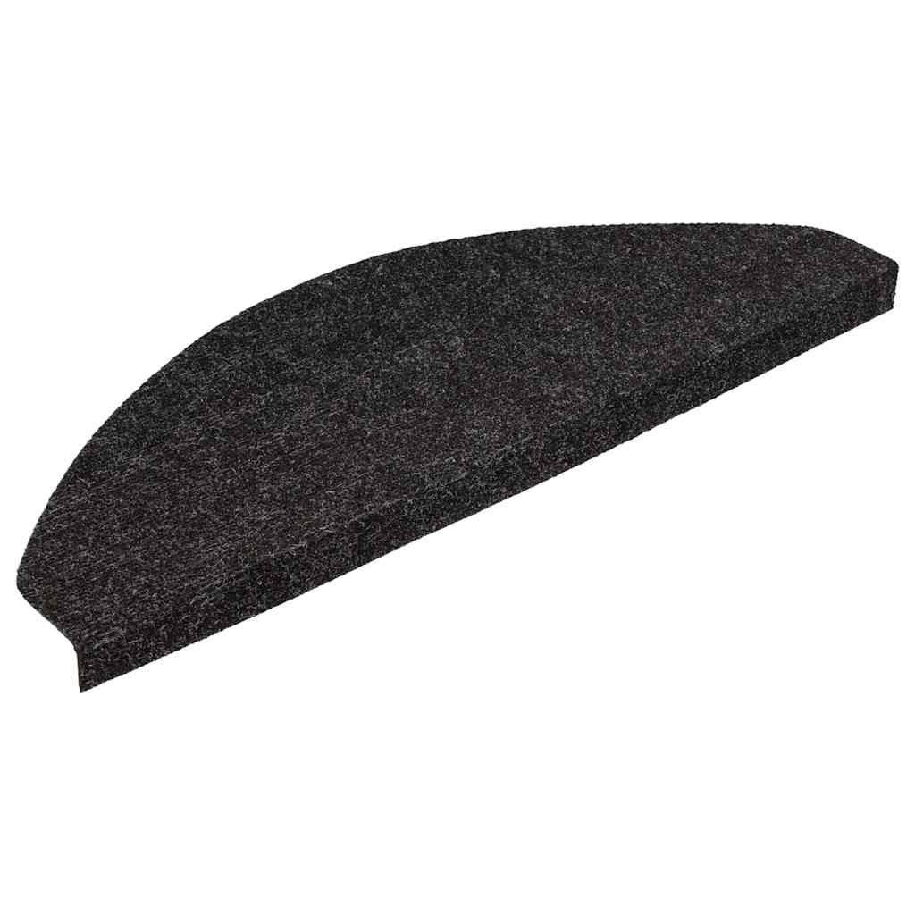 Stair Mats Self-adhesive 10 pcs Anthracite 65x22.5x3.5 cm