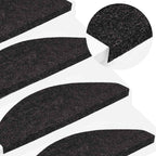 Stair Mats Self-adhesive 10 pcs Anthracite 65x22.5x3.5 cm