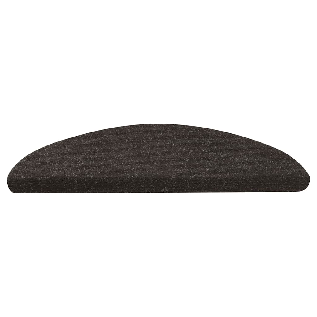 Stair Mats Self-adhesive 10 pcs Black 56x17x3 cm