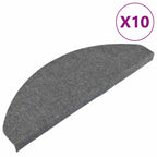 Stair Mats Self-adhesive 10 pcs Grey 65x22.5x3.5 cm