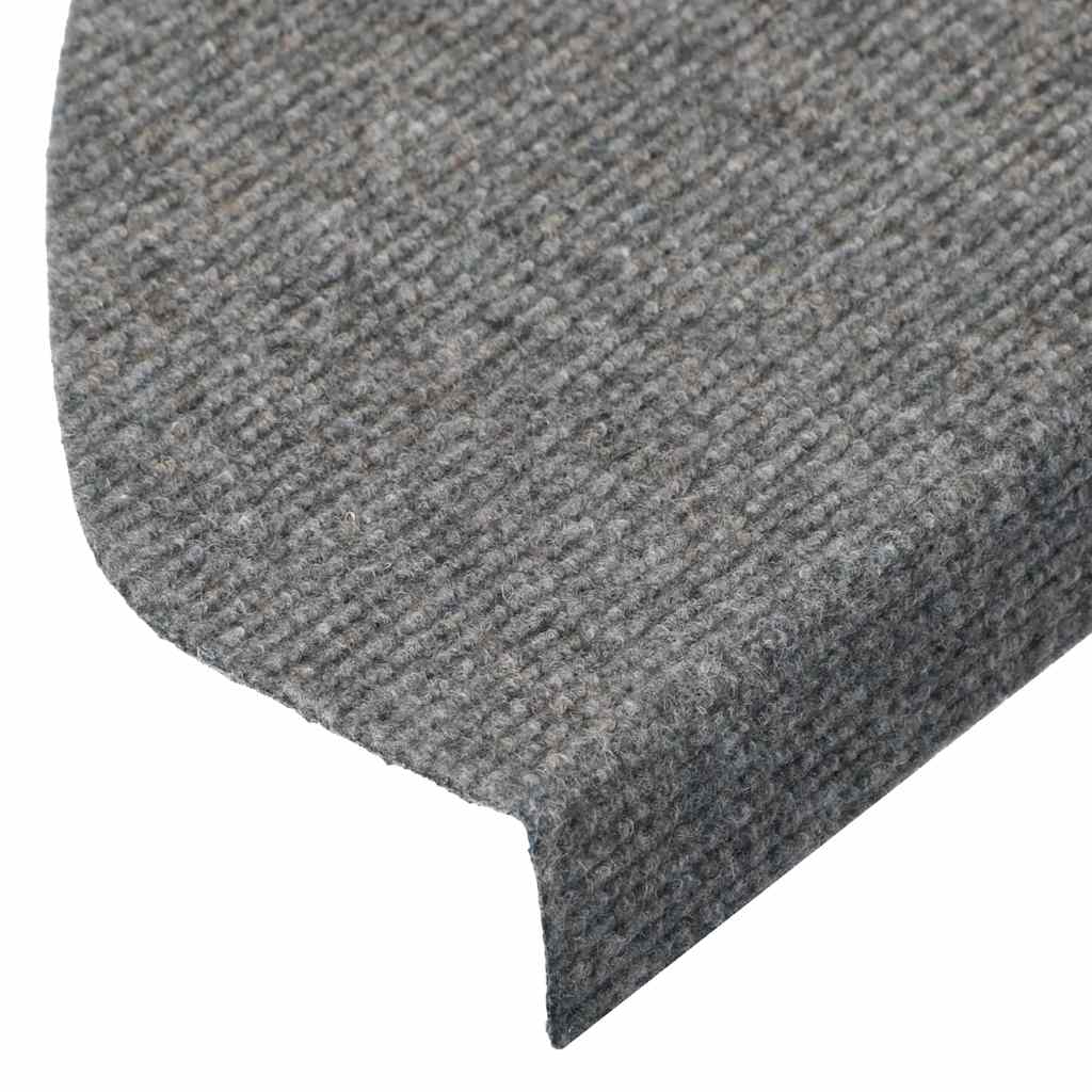 Stair Mats Self-adhesive 10 pcs Grey 65x22.5x3.5 cm