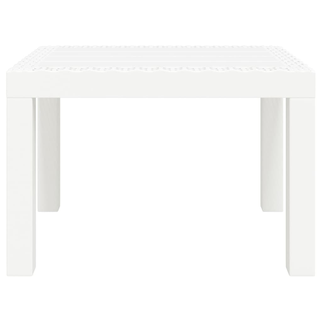 Garden Table White 59x47x40 cm PP