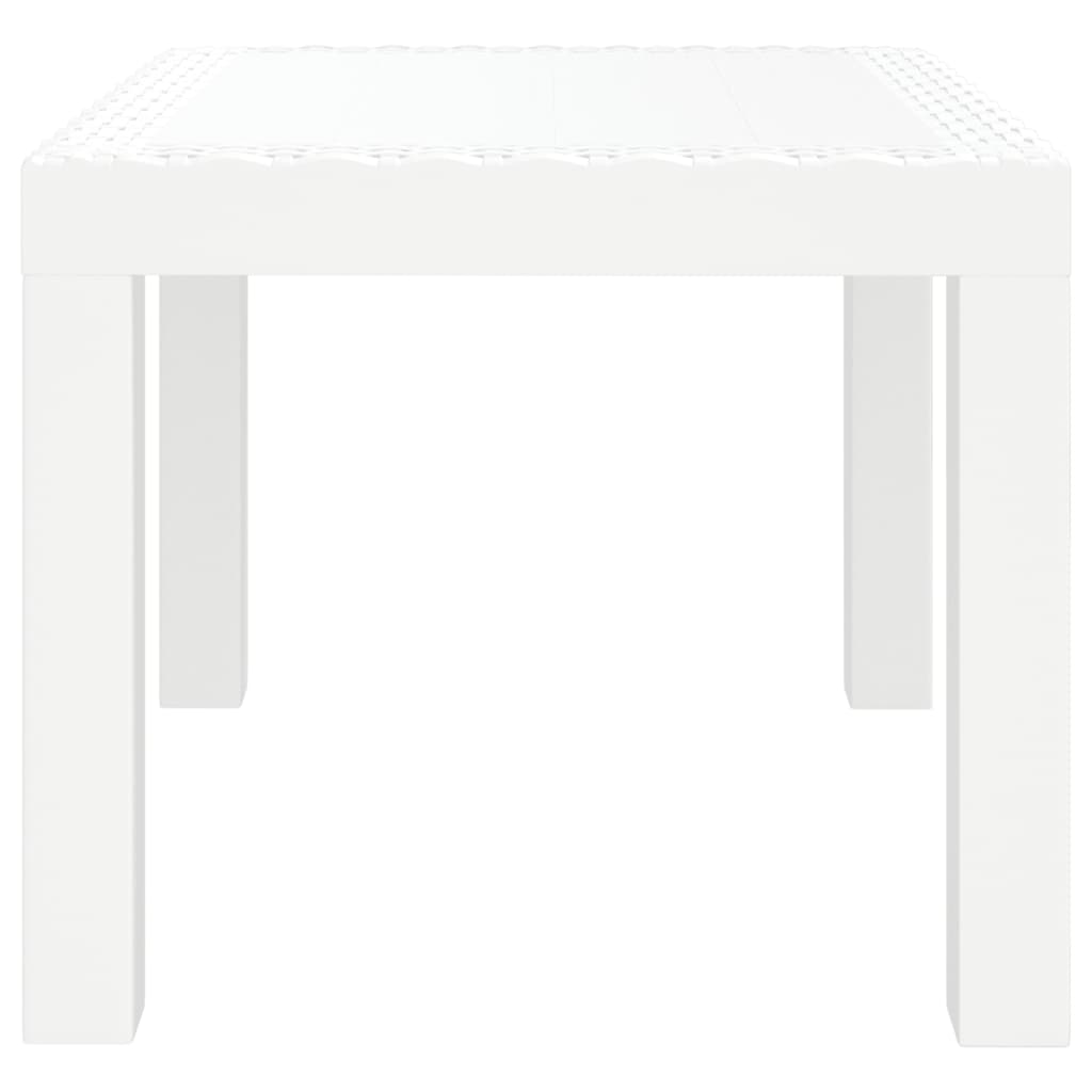 Garden Table White 59x47x40 cm PP