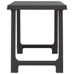 Camping Table Anthracite 79x56x64 cm PP Wooden Look