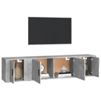 3 Piece TV Cabinet Set Concrete Grey Engineered Wood