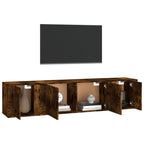 3 Piece TV Cabinet Set Smoked Oak Engineered Wood