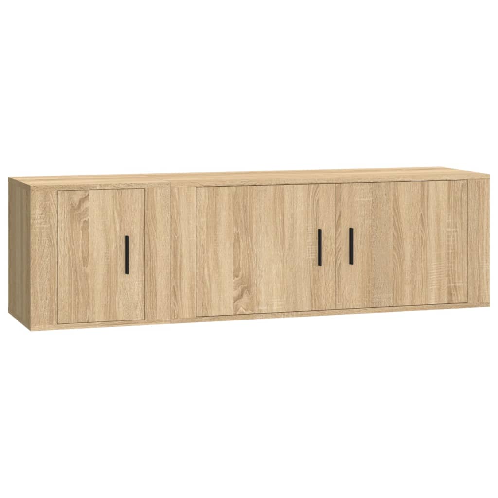 2 Piece TV Cabinet Set Sonoma Oak Engineered Wood