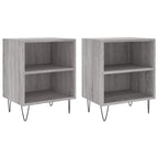 Bedside Cabinets 2 pcs Grey Sonoma 40x30x50 cm Engineered Wood