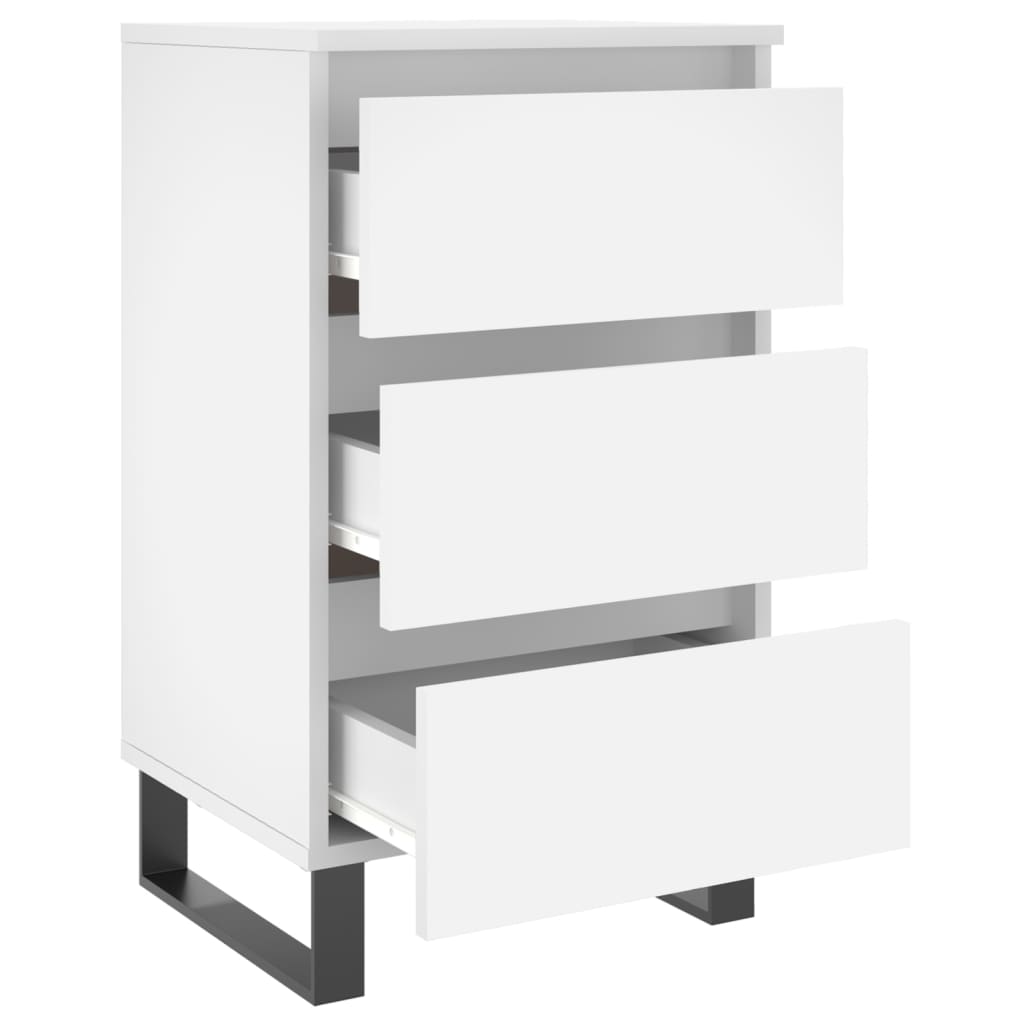 Bedside Cabinets 2 pcs White 40x35x69 cm Engineered Wood