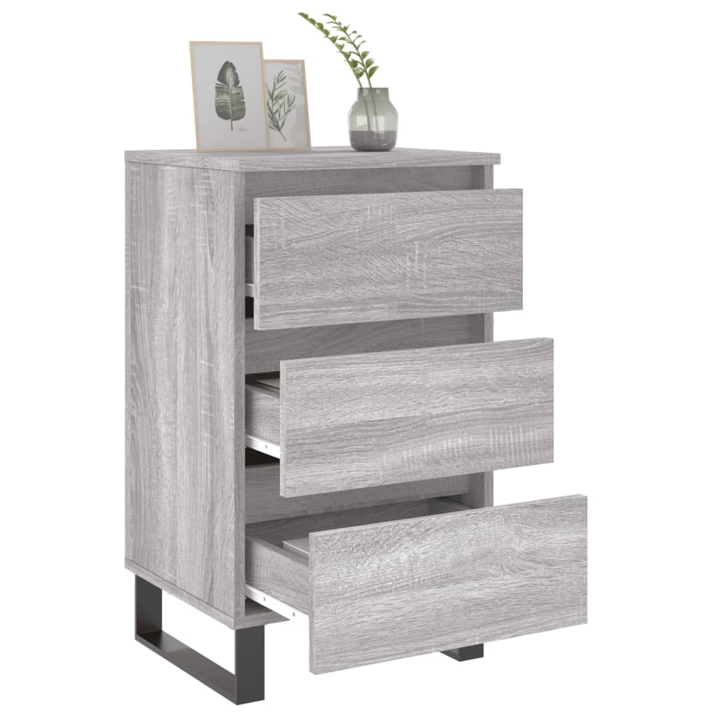 Bedside Cabinets 2 pcs Grey Sonoma 40x35x69 cm Engineered Wood