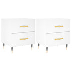 Bedside Cabinets 2 pcs White 40x35x47.5 cm Engineered Wood