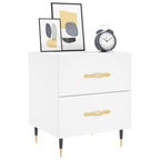 Bedside Cabinets 2 pcs White 40x35x47.5 cm Engineered Wood