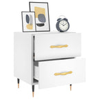 Bedside Cabinets 2 pcs White 40x35x47.5 cm Engineered Wood
