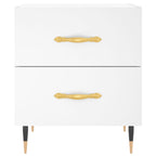 Bedside Cabinets 2 pcs White 40x35x47.5 cm Engineered Wood