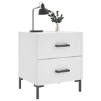 Bedside Cabinet White 40x35x47.5 cm Engineered Wood