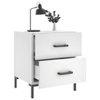 Bedside Cabinet White 40x35x47.5 cm Engineered Wood