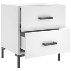 Bedside Cabinet White 40x35x47.5 cm Engineered Wood