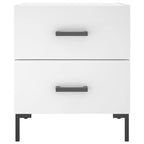 Bedside Cabinet White 40x35x47.5 cm Engineered Wood