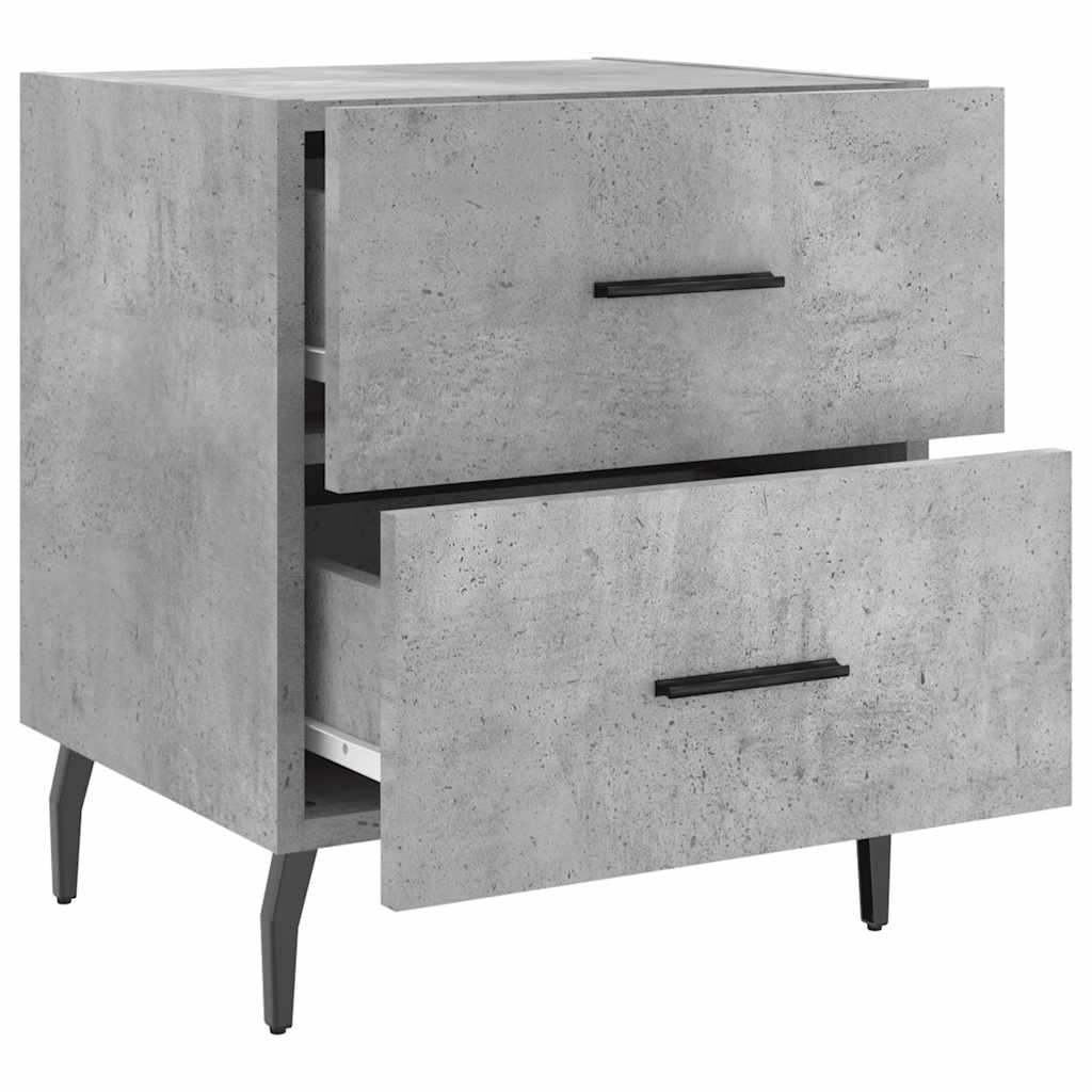 Bedside Cabinets 2 pcs Concrete Grey 40x35x47.5 cm Engineered Wood