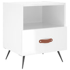 Bedside Cabinets 2 pcs High Gloss White 40x35x47.5 cm Engineered Wood