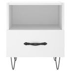 Bedside Cabinet White 40x35x47.5 cm Engineered Wood