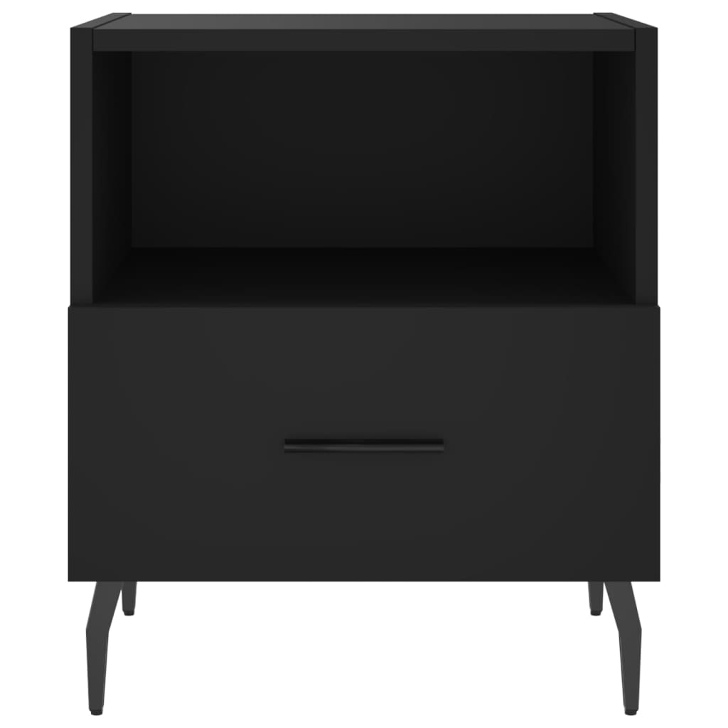 Bedside Cabinets 2 pcs Black 40x35x47.5 cm Engineered Wood