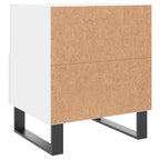 Bedside Cabinet White 40x35x47.5 cm Engineered Wood