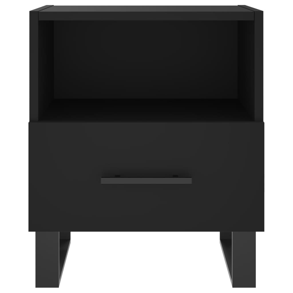 Bedside Cabinets 2 pcs Black 40x35x47.5 cm Engineered Wood