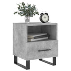 Bedside Cabinet Concrete Grey 40x35x47.5 cm Engineered Wood