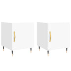 Bedside Cabinets 2 pcs White 40x40x50 cm Engineered Wood
