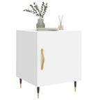 Bedside Cabinets 2 pcs White 40x40x50 cm Engineered Wood